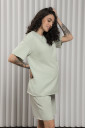 Костюм для беременных футболка и шорты Mikaela, оливкового цвета