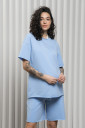 Костюм для вагітних футболка та шорти Mikaela, блакитного кольору