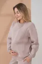 Тёплый костюм Urban для беременных с секретом для кормления, пудровый