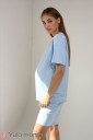 Костюм для беременных футболка и шорты Freedom, голубого цвета