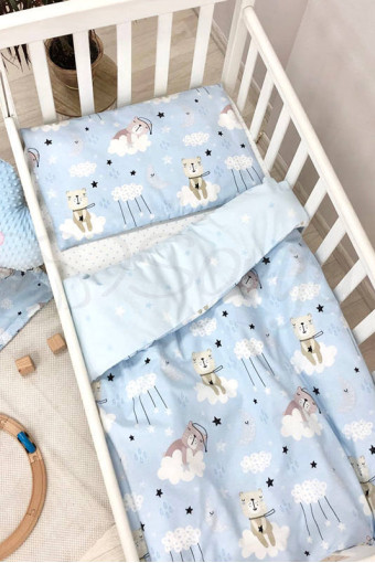 Комплект змінної дитячої постільної білизни Baby Design, блакитний