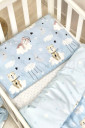 Комплект переменной детского постельного белья Baby Design, голубой
