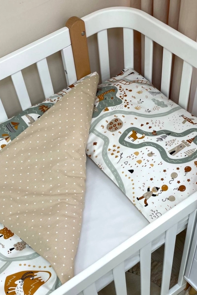Сменный комплект постельного белья Baby Mix, Железная дорога Сменный комплект постельного белья Baby Mix, Железная дорога