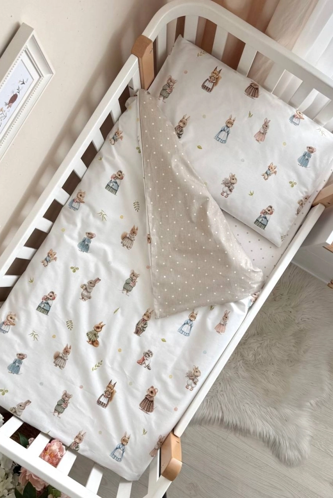 Змінний комплект постільної білизни Baby Mix з зайчиками Змінний комплект постільної білизни Baby Mix з зайчиками