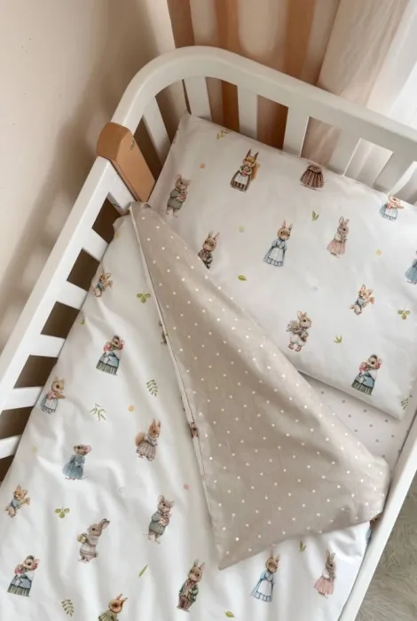 Змінний комплект постільної білизни Baby Mix з зайчиками Змінний комплект постільної білизни Baby Mix з зайчиками