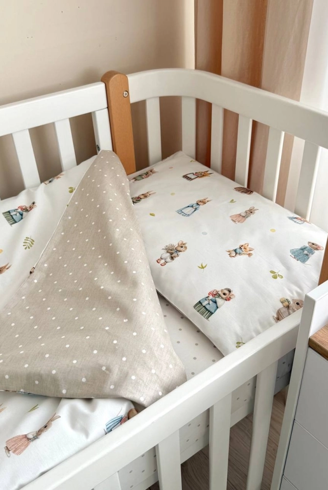 Змінний комплект постільної білизни Baby Mix з зайчиками Змінний комплект постільної білизни Baby Mix з зайчиками