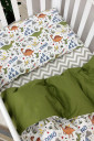 Комплект сменного детского постельного белья Baby mix, Дино олива