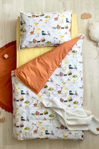 Комплект детского сменного постельного белья в кроватку, Дино
