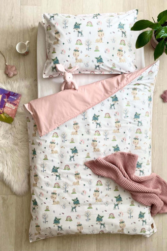 Комплект детского сменного постельного белья в кроватку, Газели мята