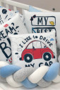 Комплект захисних бортиків в дитяче ліжко Baby Design, Машинки