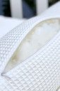 Захисні бортики в дитяче ліжечко білого кольору із вафельки, Хмаринка