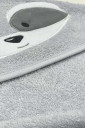 Махровое полотенце-уголок Енотик, серый 