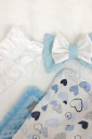 Конверт-одеяло Сердечки, голубые на белом