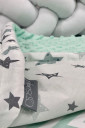 Конверт-одеяло Stars, Серо-мятный