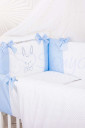 Комплект дитячої постільної білизни із 7 предметів Smile, блакитний