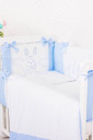 Комплект дитячої постільної білизни із 7 предметів Smile, блакитний