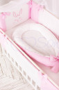 Комплект дитячої постільної білизни із 7 предметів Smile, рожевий