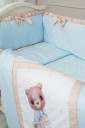 Комплект дитячої постільної білизни із 7 предметів Ведмедик Bonya, блакитний