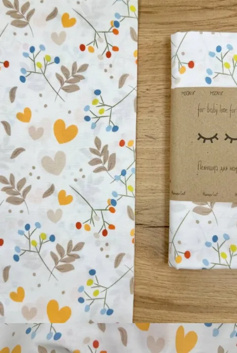 Пелюшка із бязі, Сердечка з гілочками Пелюшка із бязі, Сердечка з гілочками