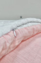 Плед-конверт с одеялом плюш муслин, Бело-розовый