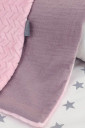 Плед-конверт с одеялом плюш муслин, Лилово-розовый
