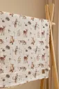 Утепленный плед с меха и муслина, с есными зверьками