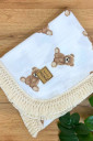 Легкий плед муслін з бахромою для новонароджених Teddy