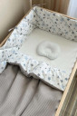 Вафельный плед-конверт с одеялом Baby Dream, Stars голубой