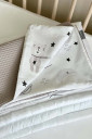 Вафельный плед-конверт с одеялом Baby Dream, коты в облаках серые