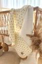 Тёплый плед с кружевом, с сердечками
