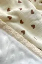 Тёплый плед с кружевом, с сердечками