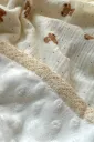 Тёплый плед с кружевом, с мишками