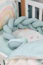 Комплект детского постельного белья Радужный единорог + кокон