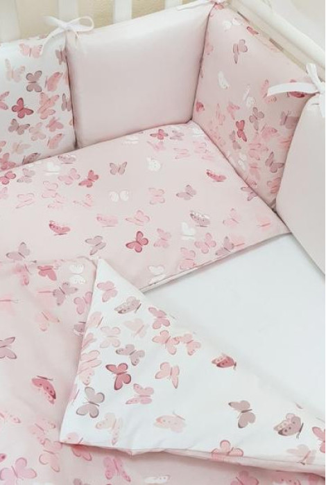 Комплект детского постельного белья с 7 предметов Baby Design Premium, Бабочки