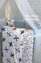 Комплект дитячої постільної білизни із 7 предметів Baby Design Premium, Аероплан