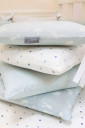 Комплект защитных бортиков в детскую кровать Baby Design Premium, Кролики голубой