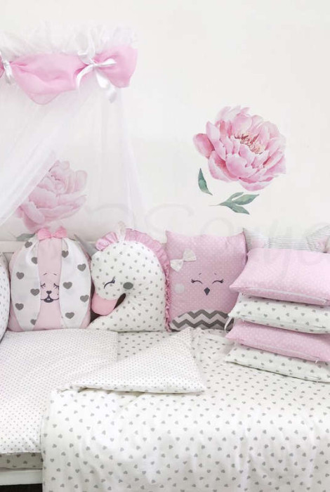 Комплект детского постельного белья с 7 предметов  Chudiki standart, Розовый