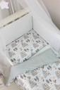 Комплект переменного детского постельного белья с 3 предметов Nice, Лесные звери