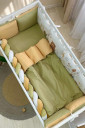 Повний комплект дитячої постільної білизни з ковдрою і подушкою та бортиками Art Design, Альпака