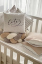 Повний комплект дитячої постільної білизни з ковдрою і подушкою та бортиками Art Design, Cutey