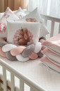 Полный комплект детского постельного белья с одеялом и подушкой и бортиками Art Design Пионы
