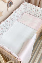 Полный комплект постельного белья в детскую кроватку Baby Dream, бабочки