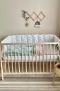 Повний комплект постільної білизни в дитяче ліжечко Baby Dream, М'ятні ГІЛОЧКИ-КОТИКИ