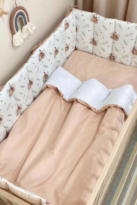 Повний комплект постільної білизни в дитяче ліжечко Baby Dream, оленятко