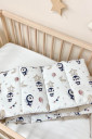 Полный комплект постельного белья в детскую кроватку Baby Dream, пингвин
