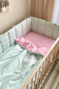 Полный комплект постельного белья в детскую кроватку Baby Dream, птички