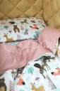 Комплект детского постельного белья из 6 предметов Baby Mix, Лесные звери