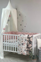 Комплект детского постельного белья из 6 предметов Baby Mix, Акварельные цветы