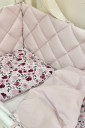 Комплект детского постельного белья из 6 предметов Baby Mix, Лила цветы
