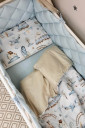 Комплект детского постельного белья из 6 предметов Baby Mix, Паровозики